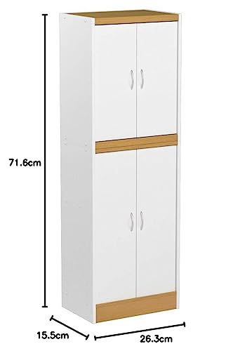 4 Door Kitchen Pantry with Four Shelves, Chocolate H95878