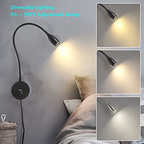 Brushed Nickel 3W LED Gooseneck Reading Light Z389267