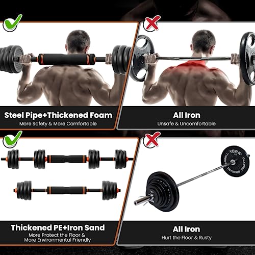 Adjustable 4 in 1 Weight Set, Dumbbell, Barbell, Kettlebell and Push-up T95577