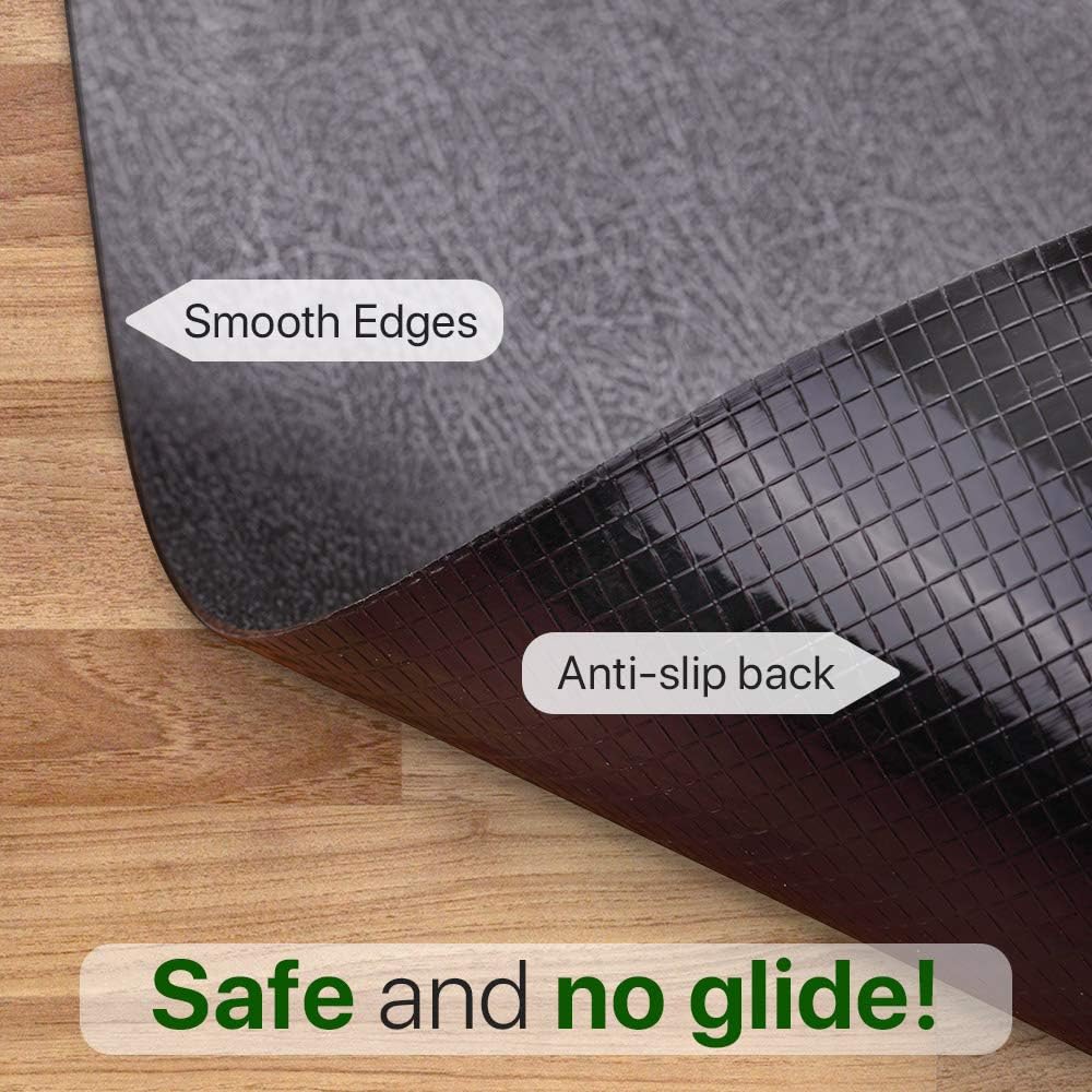 Black Non-Curve 47x35 inches Chair Mat T987