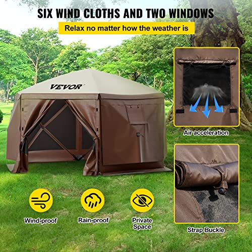 10x10ft Pop Up Gazebo Tent with Mosquito Netting S198626