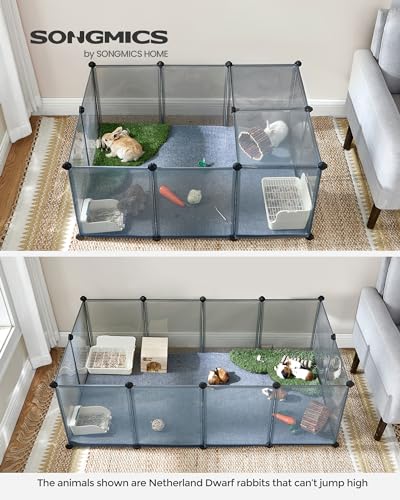 White 56.3 x 28.7 x 18.1 Inches Plastic Pet Playpen D33079