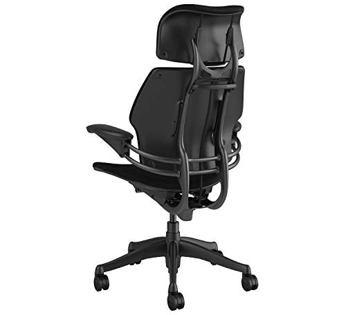 Graphite Hyacinth Blue Fabric Ergonomic Office Chair with Headrest A954