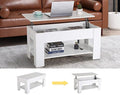 Black Wooden Lift Top Coffee Table with Storage Shelf K89758