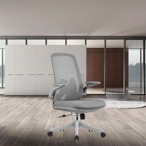 Gray Adjustable Height Mesh Office Chair with Wheels Y73535