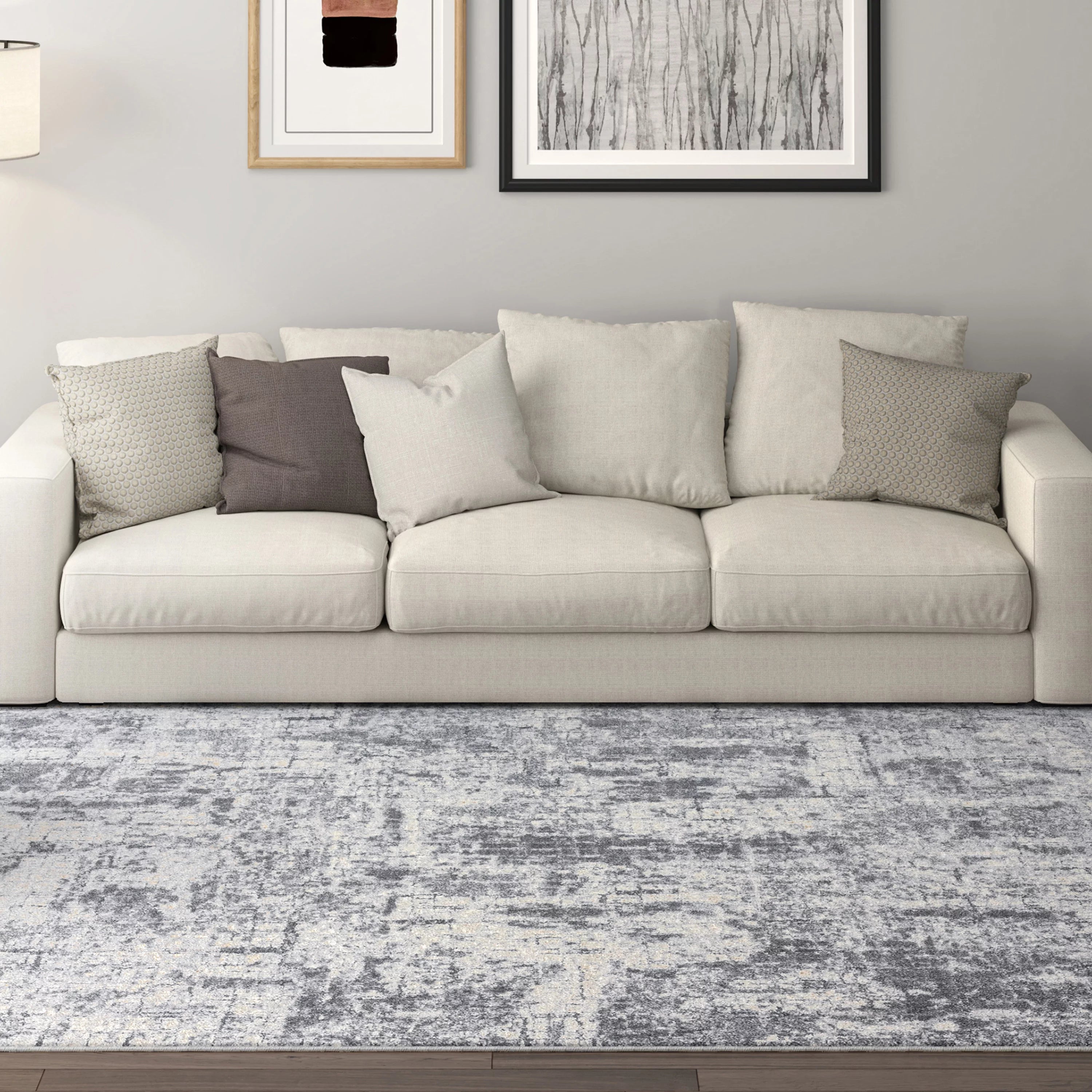 8x10 Area Rug Beige, Gray W2848