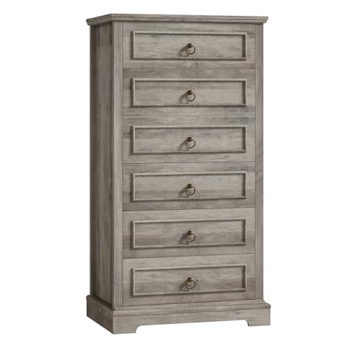 6 Drawer Tall Wood Dresser Z403
