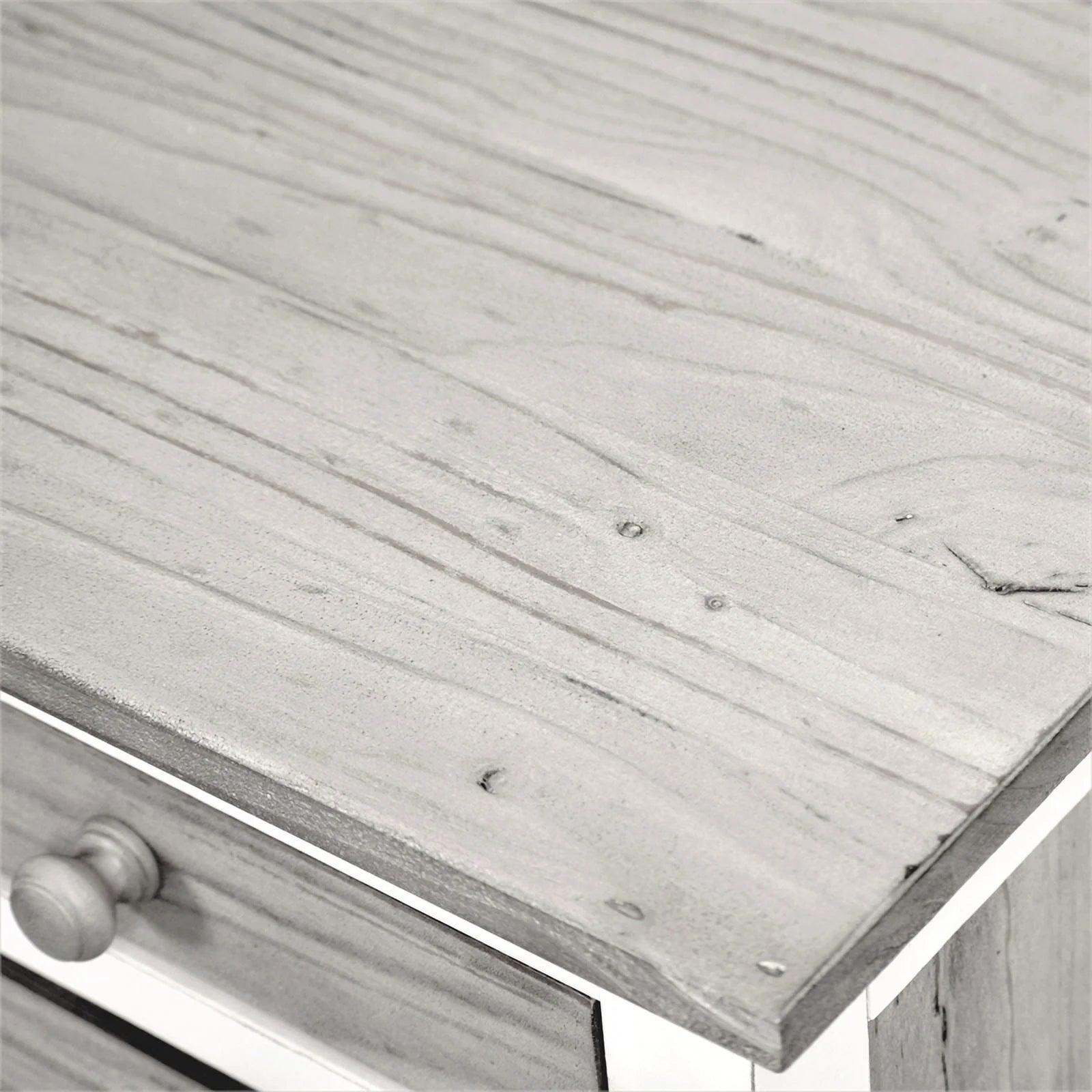 Gray White Wood Desk and Chair Set X1491