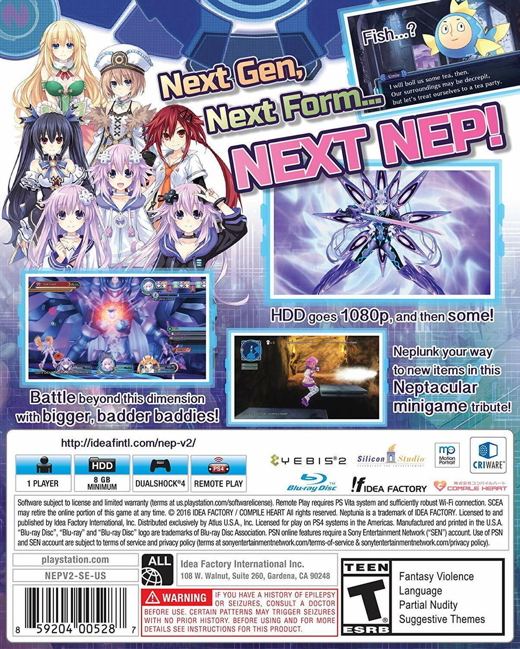 Megadimension Neptunia 7 VII Sony PlayStation 4 PS4 RPG Anime T50389