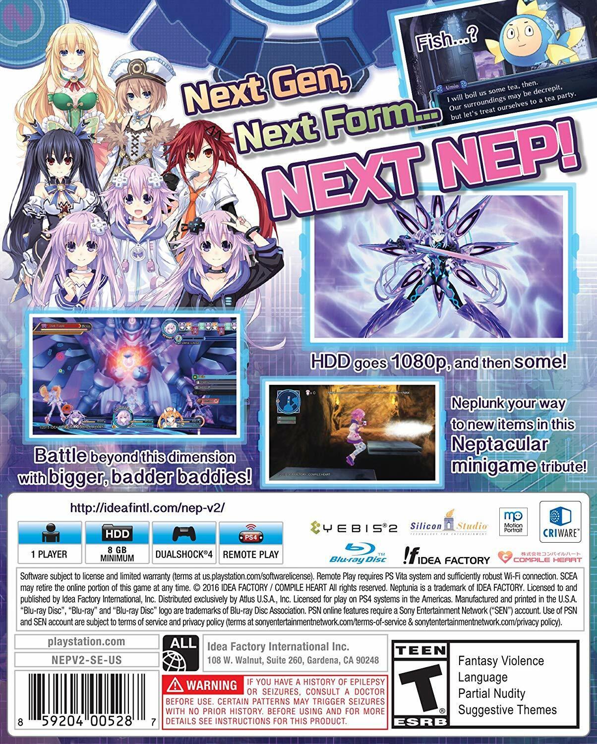 Megadimension Neptunia 7 VII Sony PlayStation 4 PS4 RPG Anime T50389
