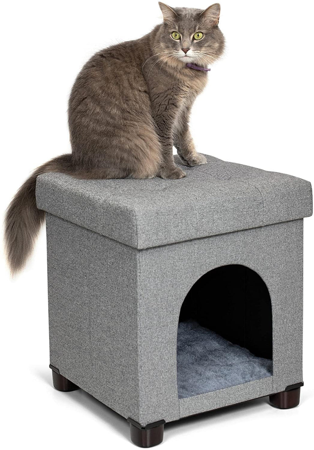 Pet House Bench Ottoman Cat Dog Furniture Bed Footstool Cozy Condo Cave X286