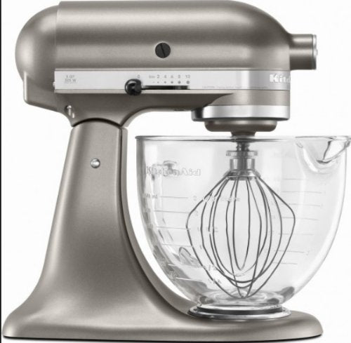 5-Quart Tilt Head Stand Mixer With Glass Bowl Silver W150