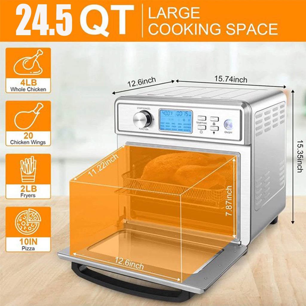 16 in 1 24.5QT Stainless Steel Air Fryer Oven M519039