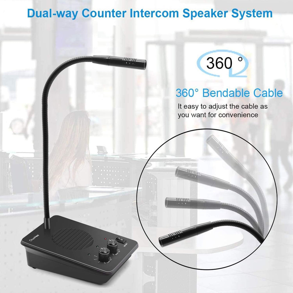 Dual Way Anti-Interference Intercommunication Microphone Talk Through Glass Voice Intercom System U511256