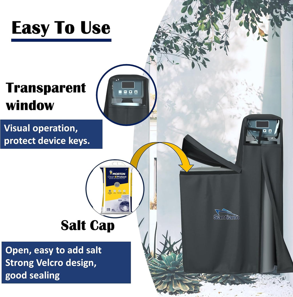 Black 64x40x16 Inches Water Softener Cover V3000