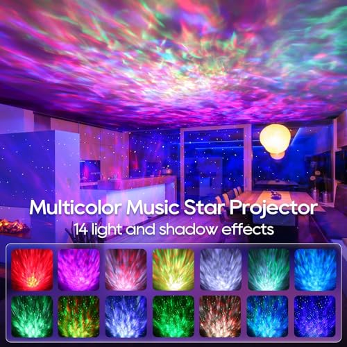 Galaxy Projector with Bluetooth Speakers Night Light Timer Remote Control B36919