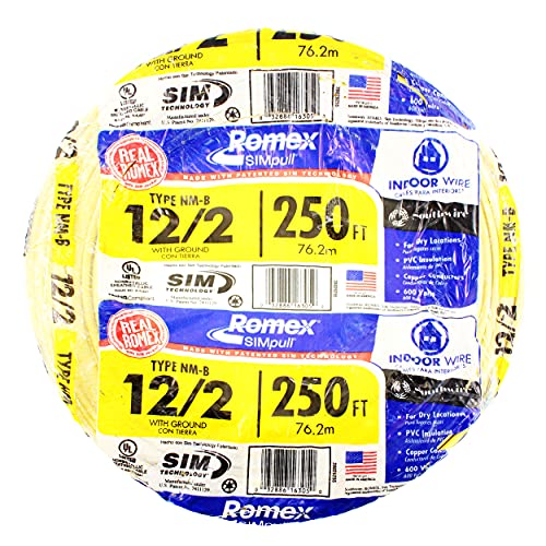 250' 12-2 NM-B Wire, 12 AWG, Yellow R7286