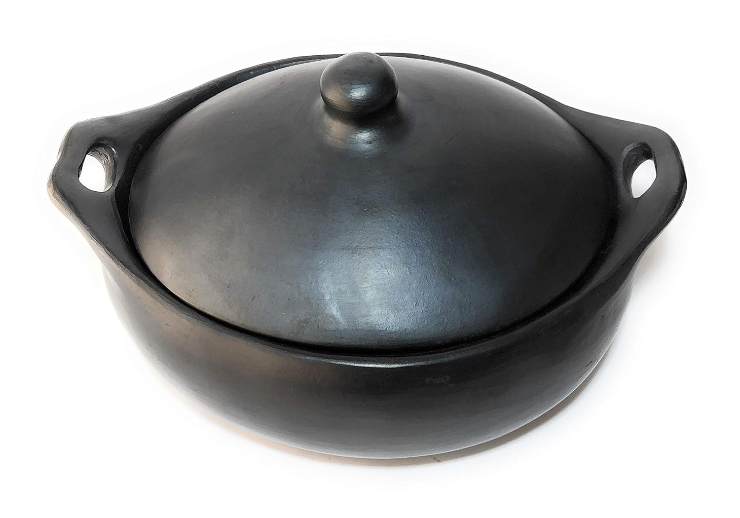 Clay Pot with Handles & Lid, 3.5 Lt Handmade Earthen Casserole C1743