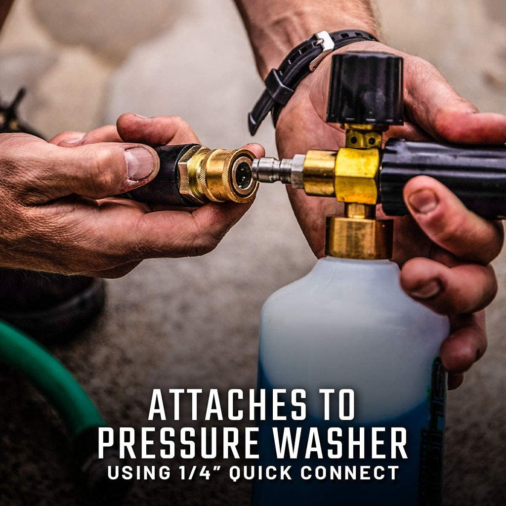 Pressure Washer Foam Cannon, Scrub Brush, and Off-Road Wash Super Concentrated Extra-Thick Soap (32 oz.) A675