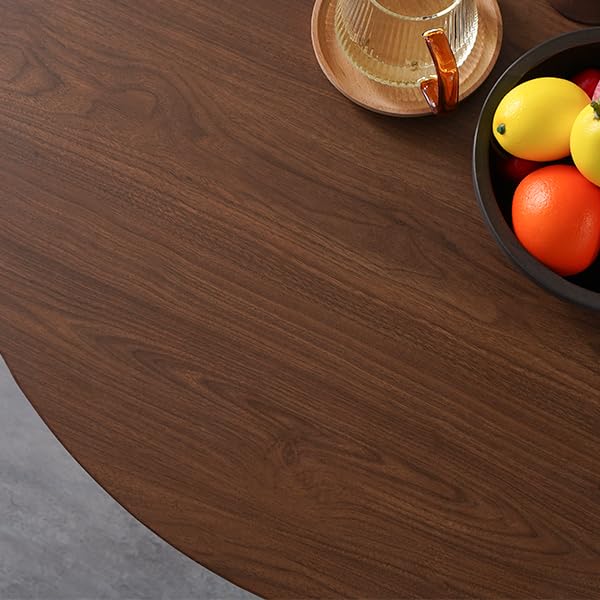 Round Dining Table Set of 2 with Black Leather Chairs A7842