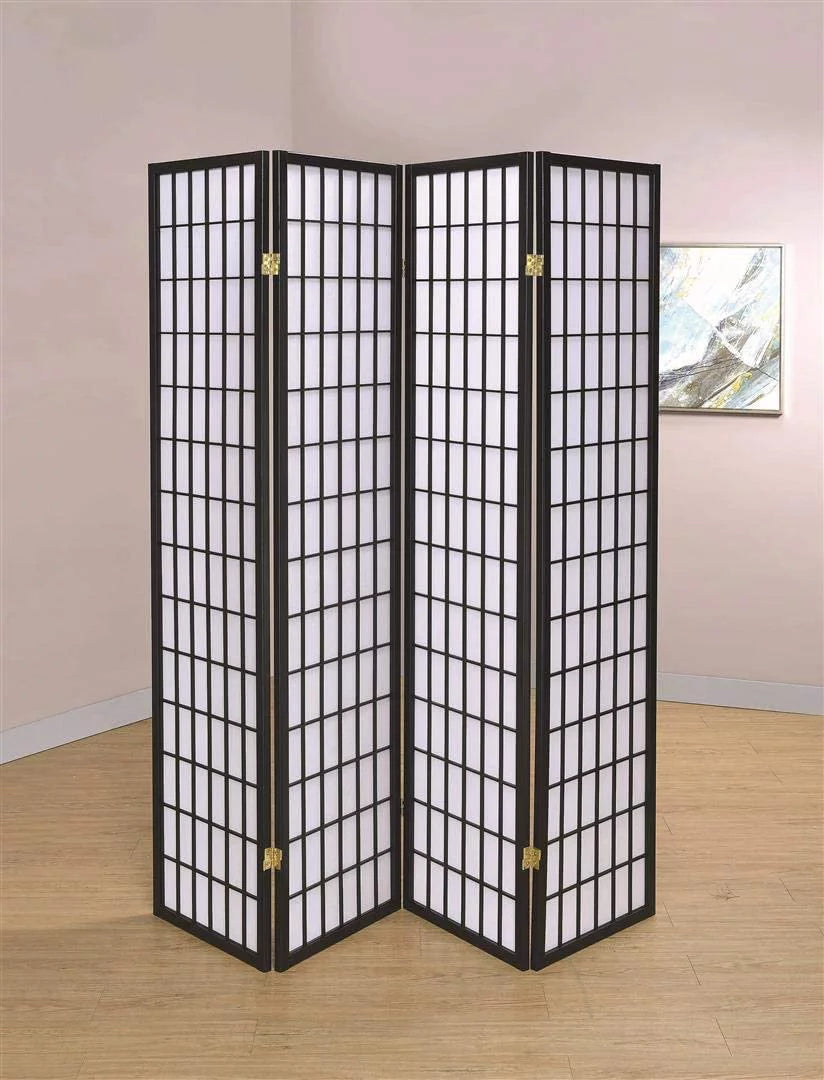 4 Panels Wood Shoji Room Divider Screen H579230