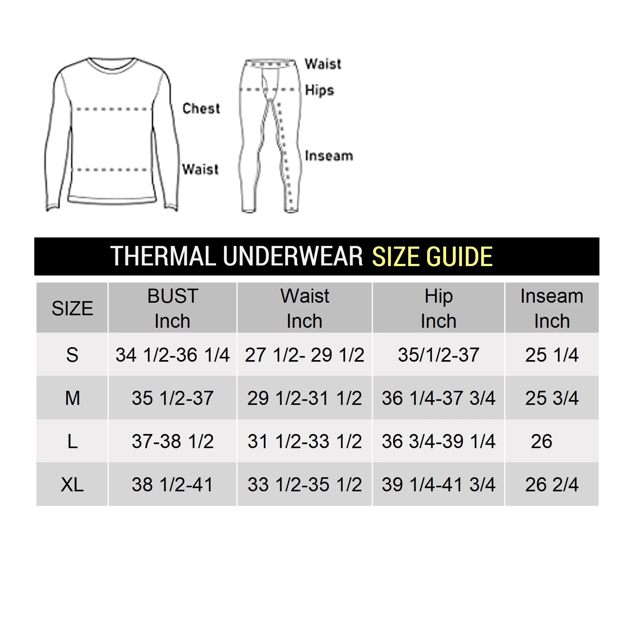 Fleece Lined Thermal Underwear Set M220256