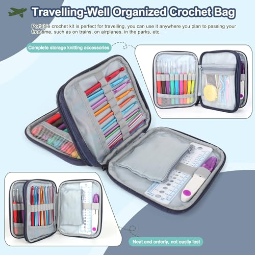 382 Yards Cotton Yarn Kit with Hooks and Accessories L810656
