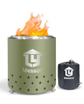 Stainless Steel Tabletop Fire Pit with Stand and Travel Bag A9115