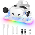 Charging Station for Meta Quest 3S/3 with RGB Light and 2 Rechargeable Batteries W3565