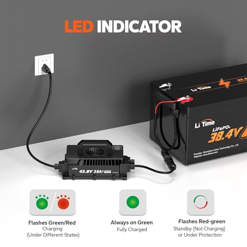 36V 50Ah LiFePO4 Battery with 43.8V 25A Charger Z66693
