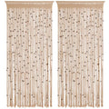 Macrame Beaded Cotton Door String Curtain, 1 Panel 79" x 35" S35820