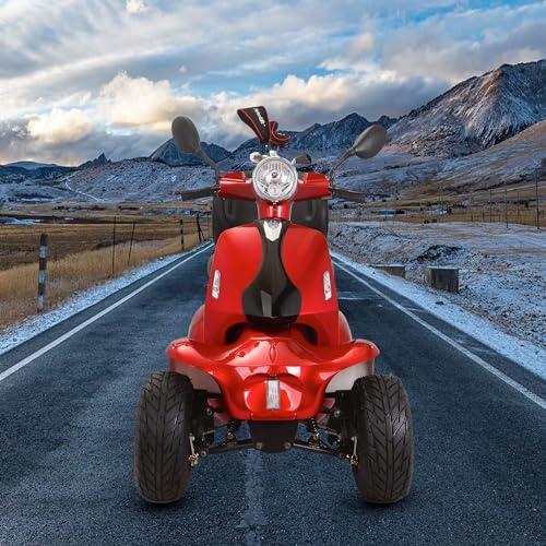 Heavy Duty 4-Wheel Electric Mobility Scooter with Adjustable Seat W8596