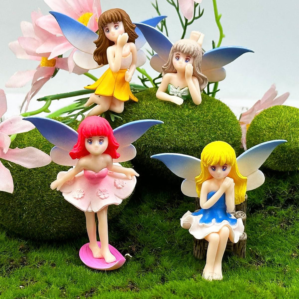 4Pcs Resin Mini Fairy Figurines L861283