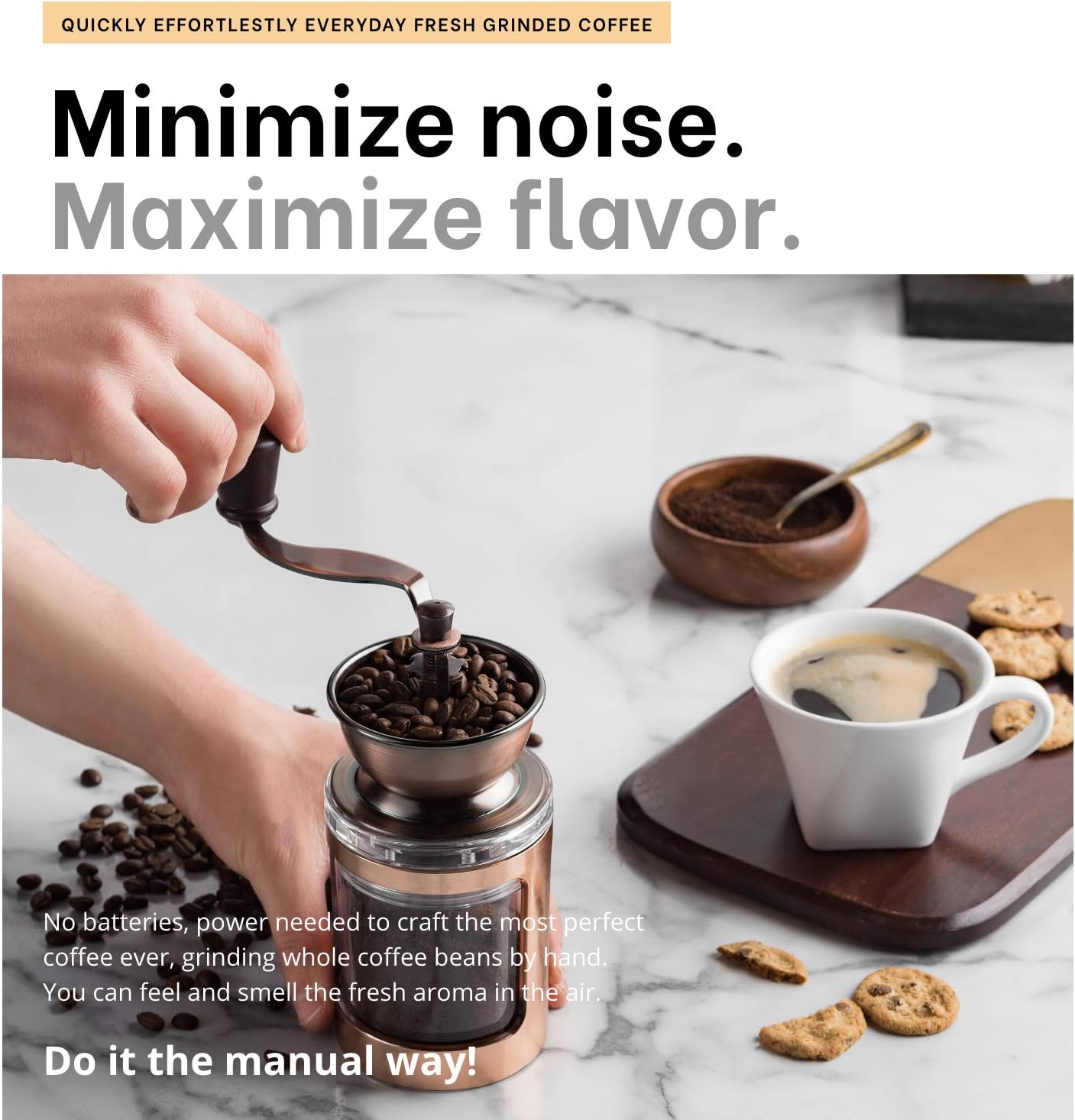 Manual Coffee Grinder with Adjustable Settings Z303984