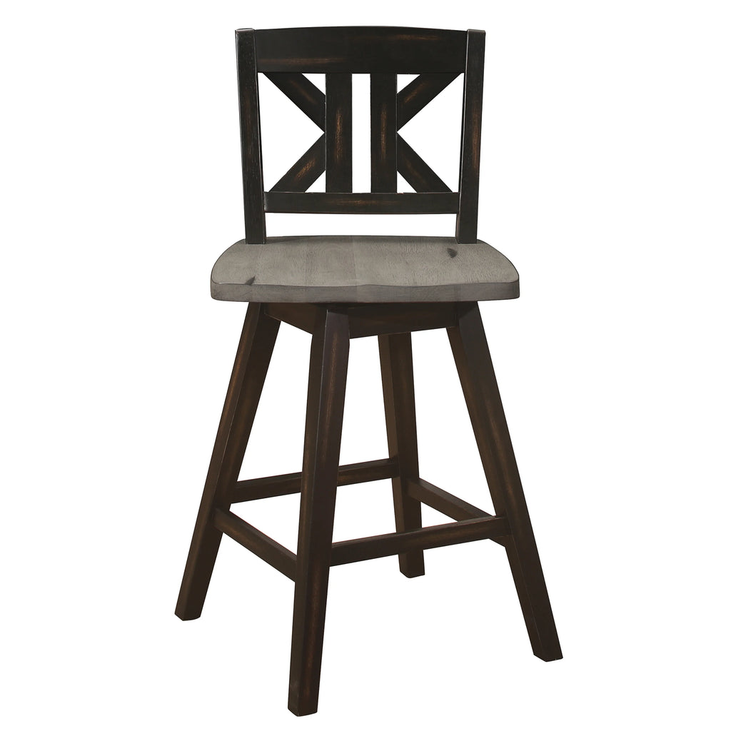 Black Sand-Through Swivel Counter Stool L752