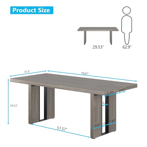 71" Rectangular Rustic Dining Table J610