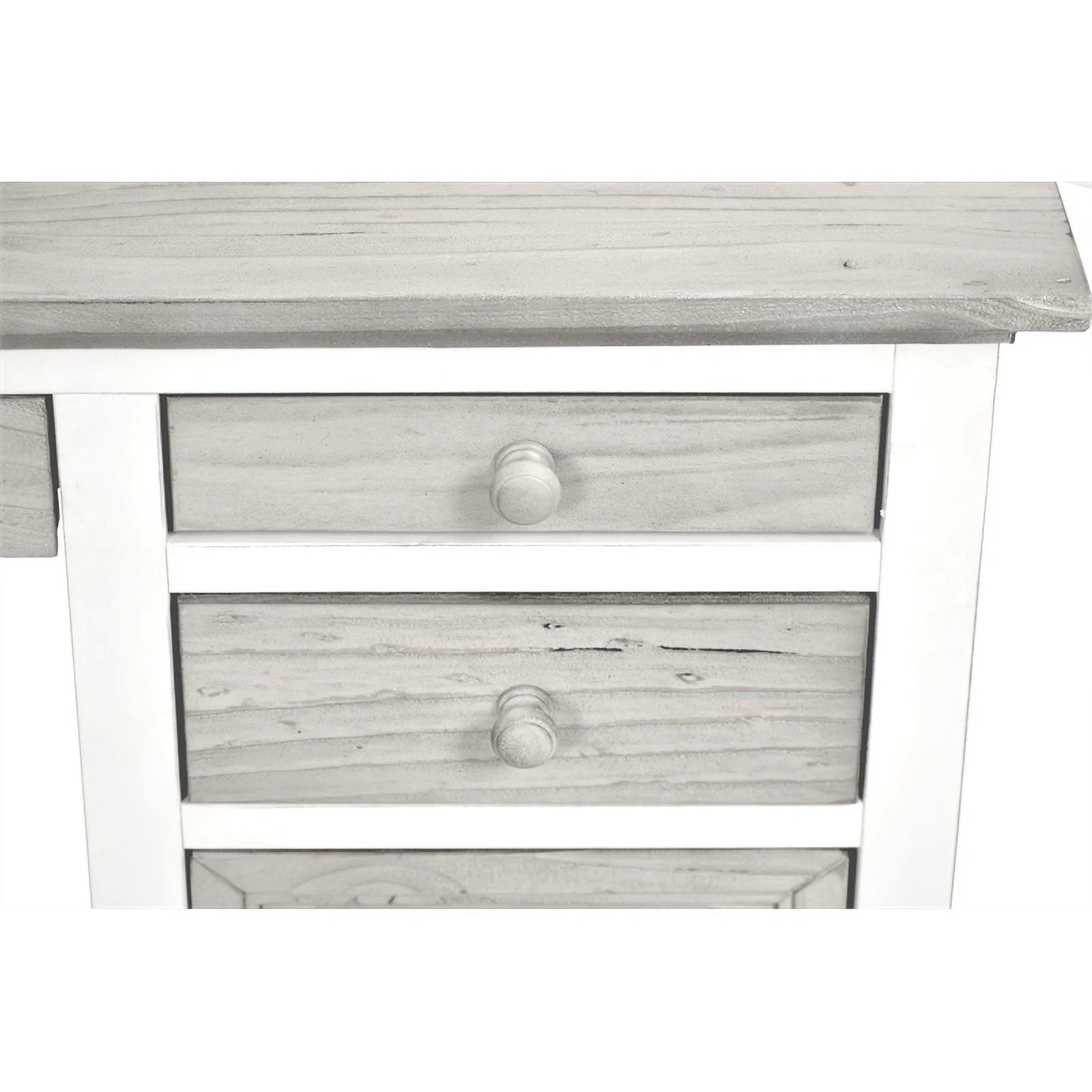 Gray White Wood Desk and Chair Set X1491