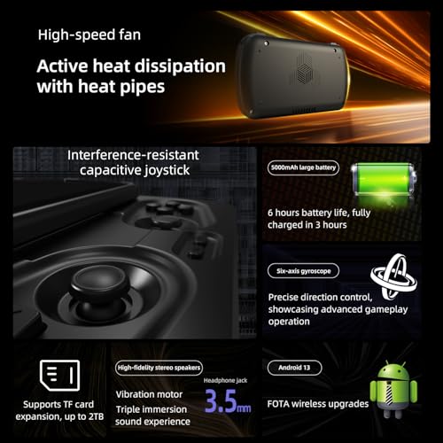 Black Handheld Retro Game Console with 128G Card O465975