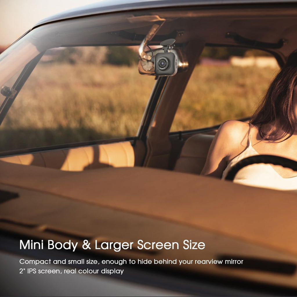 4K/1080P Wi-Fi Dual Dash Camera with IPS Screen, Night Vision, 170° Wide Angle R189