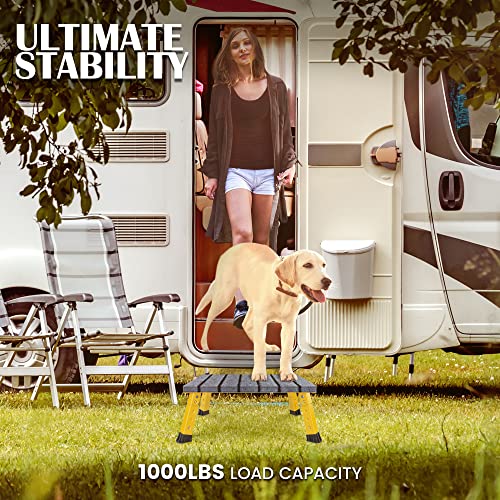 3-Level Adjustable Height Aluminum Folding RV Step M2683