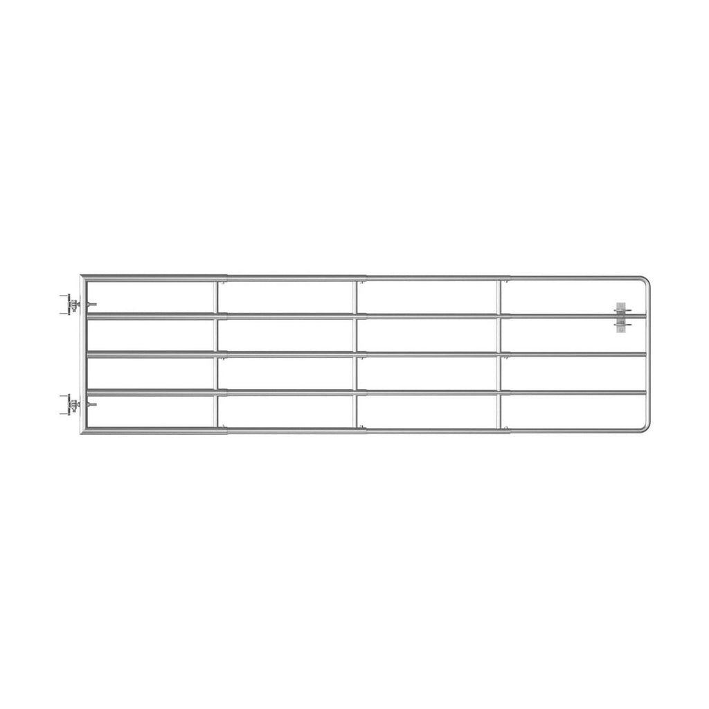5 Bar Field Gate Steel Silver Q3485