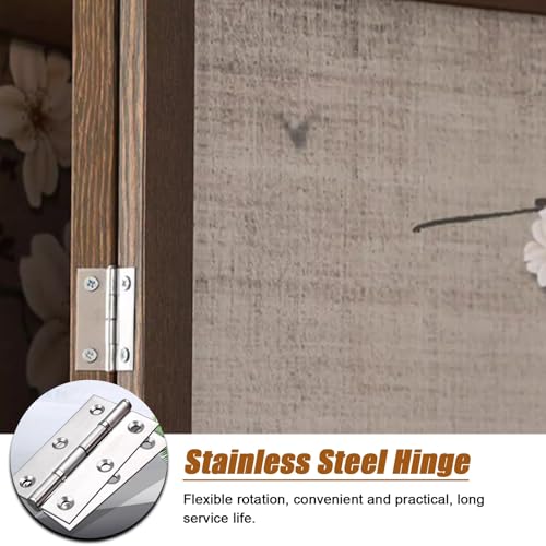 6 Panel Walnut Wood Room Divider P143096