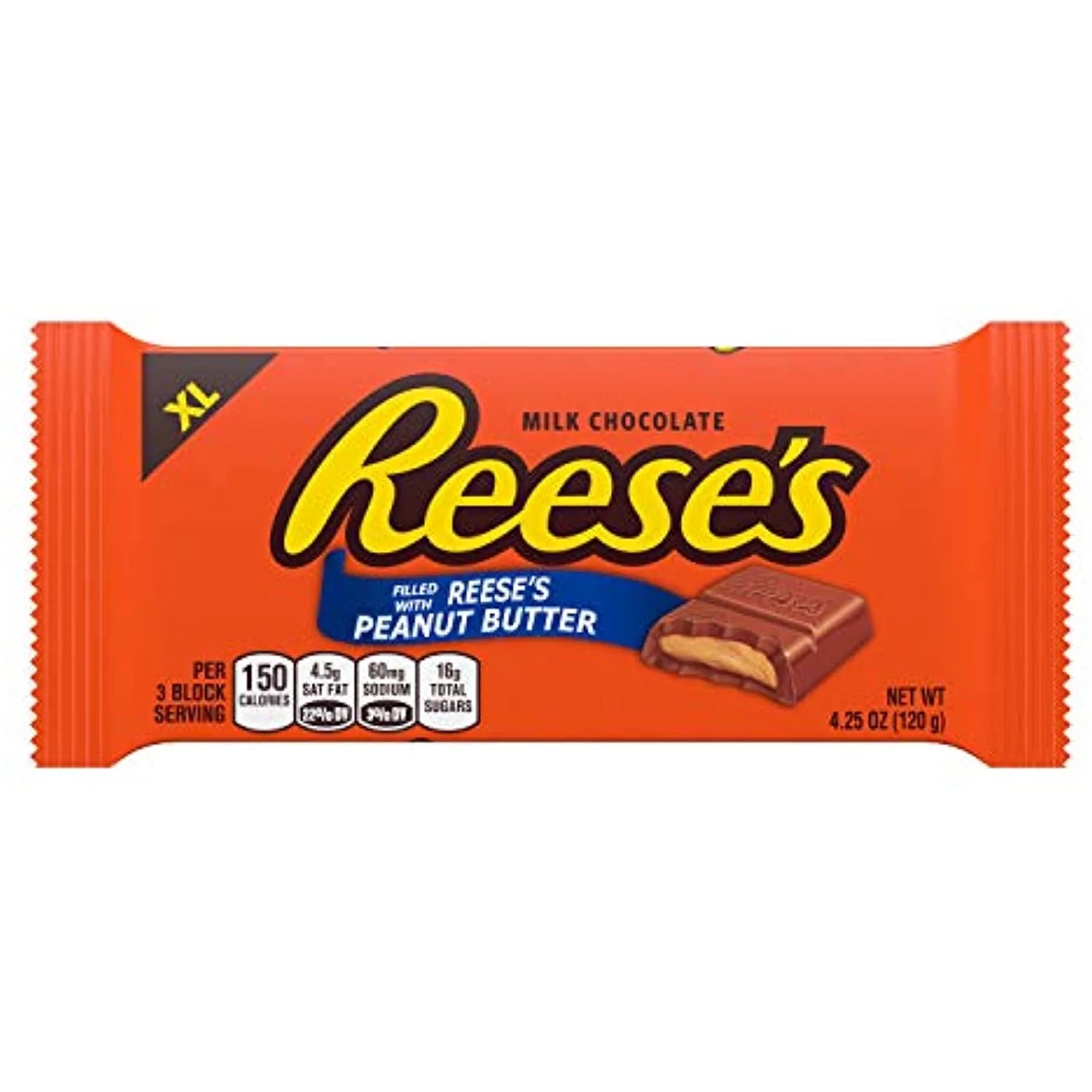 Milk Chocolate Peanut Butter Candy Bars, 4.25 Oz (12 Count) J844923