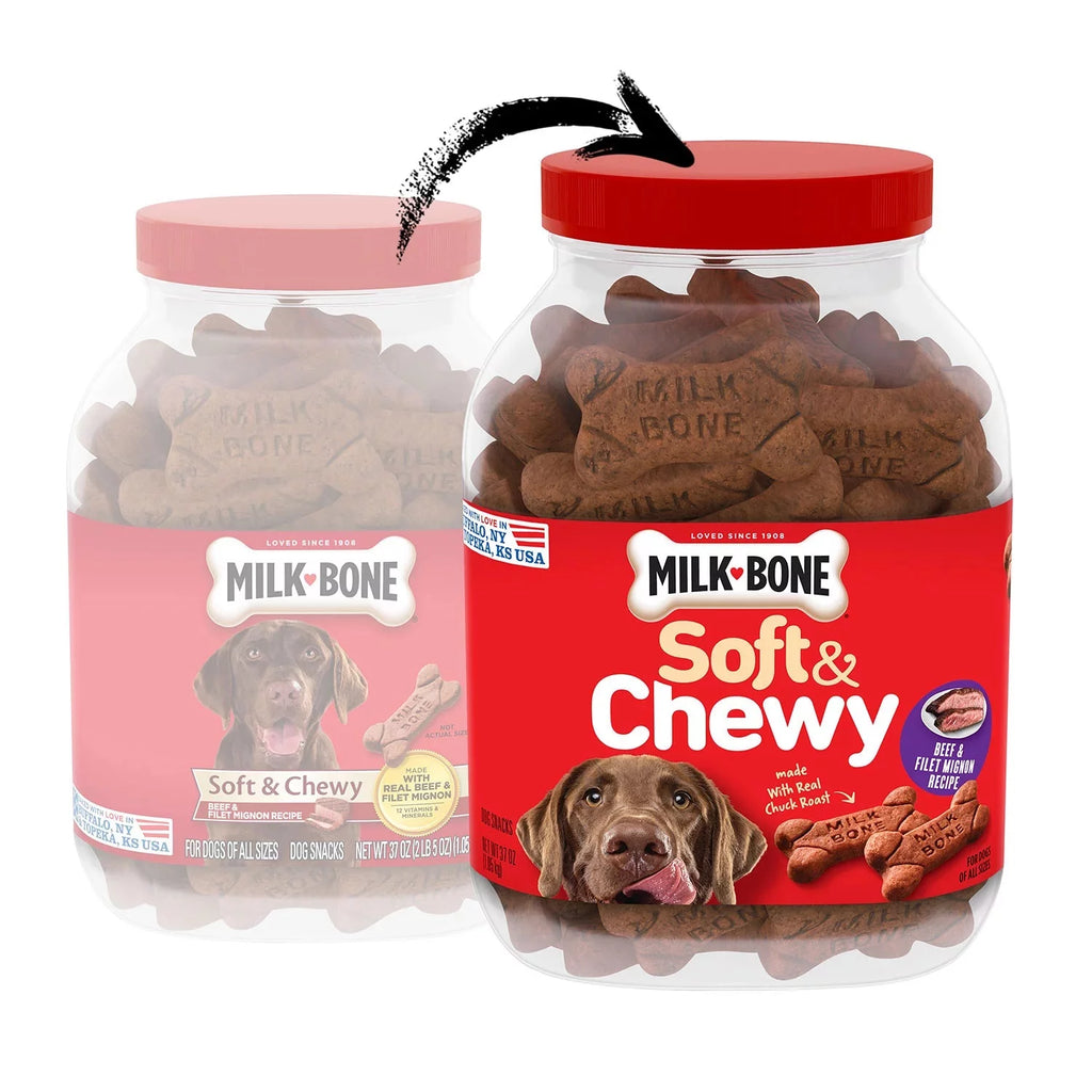Soft & Chewy Beef & Filet Mignon Recipe Dog Snacks, 37 oz. E575559