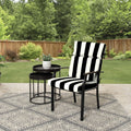Black Stripe Outdoor Chair Cushion Q77891