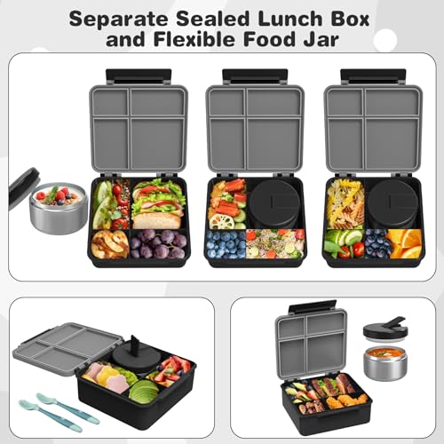 Pink Bento Lunch Box with 8oz Soup Thermo and 4 Compartment L86072