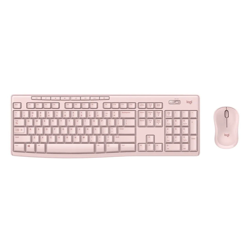 Wireless Keyboard and Mouse Combo, 2.4 GHz, Compact Mouse, Rose F9105