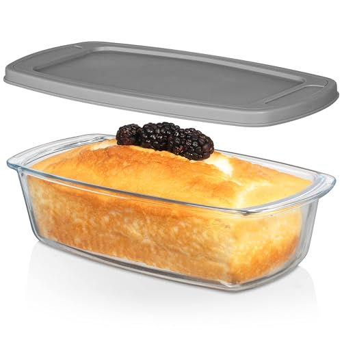 Glass Loaf Pan with Lids (Set of 2) X38337
