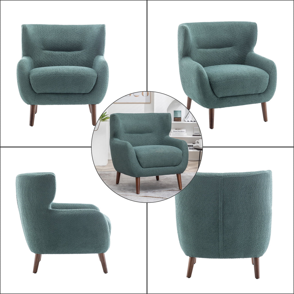 Green Tufted Wingback Armchair S7975