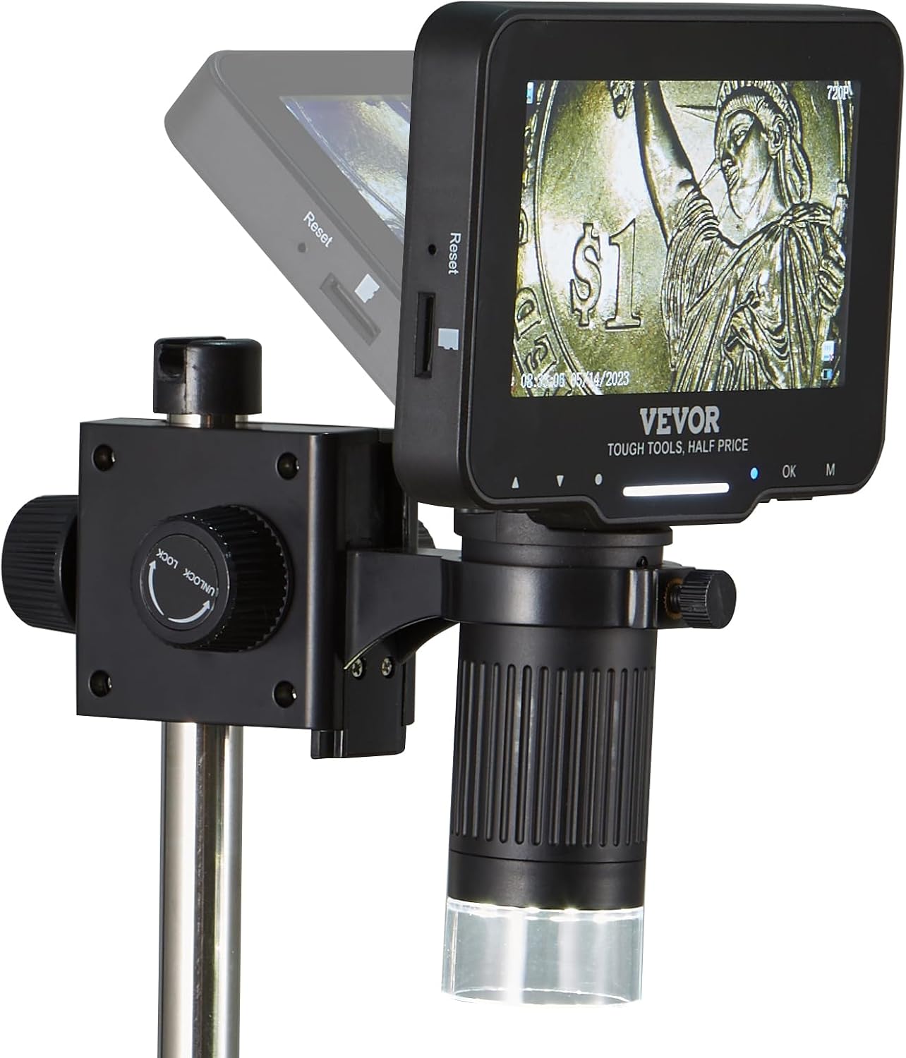 4.3" IPS Screen 50X-1000X Magnification LCD Digital Microscope with 8 LED Lights and 32GB SD Card X9759